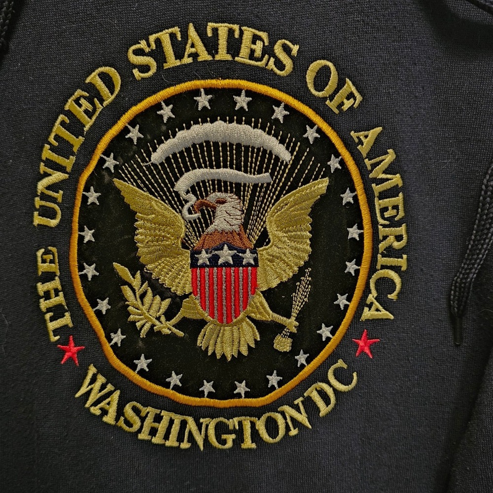 Washington DC United States of America Presidential Seal Navy Blue Hoodie Small - Picture 3 of 7